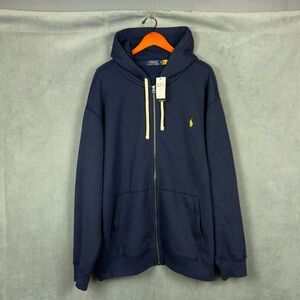 Polo Ralph Lauren Hoodie Mens Size 2XLT TALL Navy Blue Pony NWT
